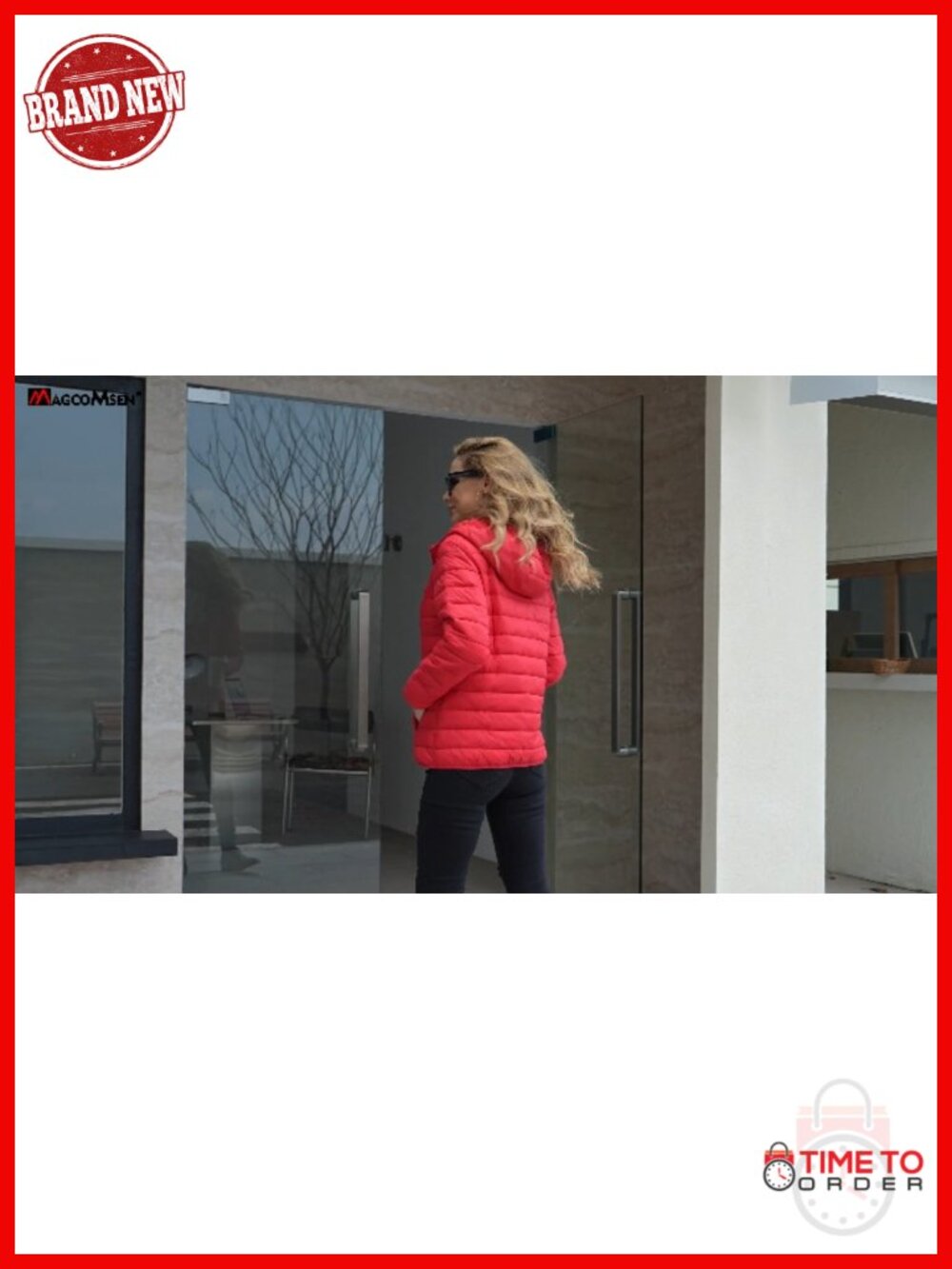 Lightweight Quilted Puffer Jacket Water Resistant Zip-up Winter Coat - Picture 6 of 6